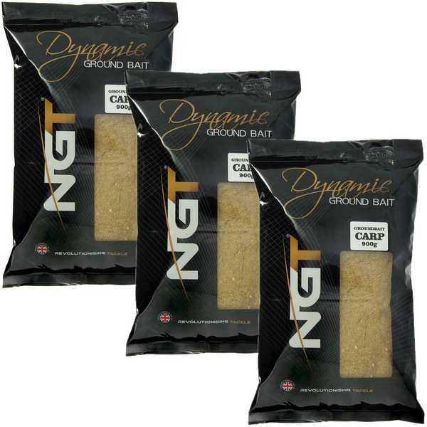3x NGT Dynamic Carp Groundbait 900g Bags